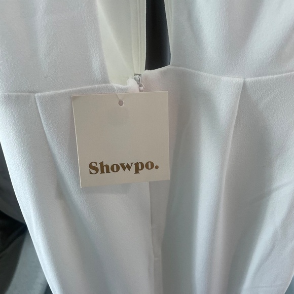 NWT Showpo Banneth Open Front White Formal Maxi Dress - Picture 8 of 8